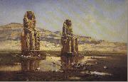 Victor Huguet The Colossi of Memnon. France oil painting artist